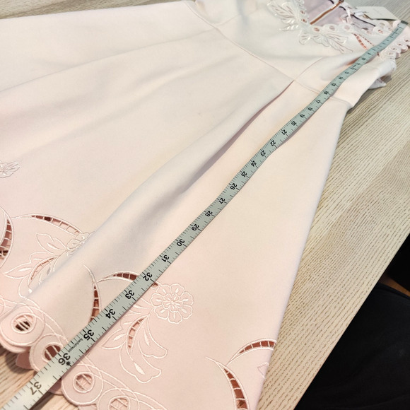 Ted Baker Emalise Pink Dress Size 6 Cutout Floral Embroidered Wedding NWT *Read - Picture 14 of 16